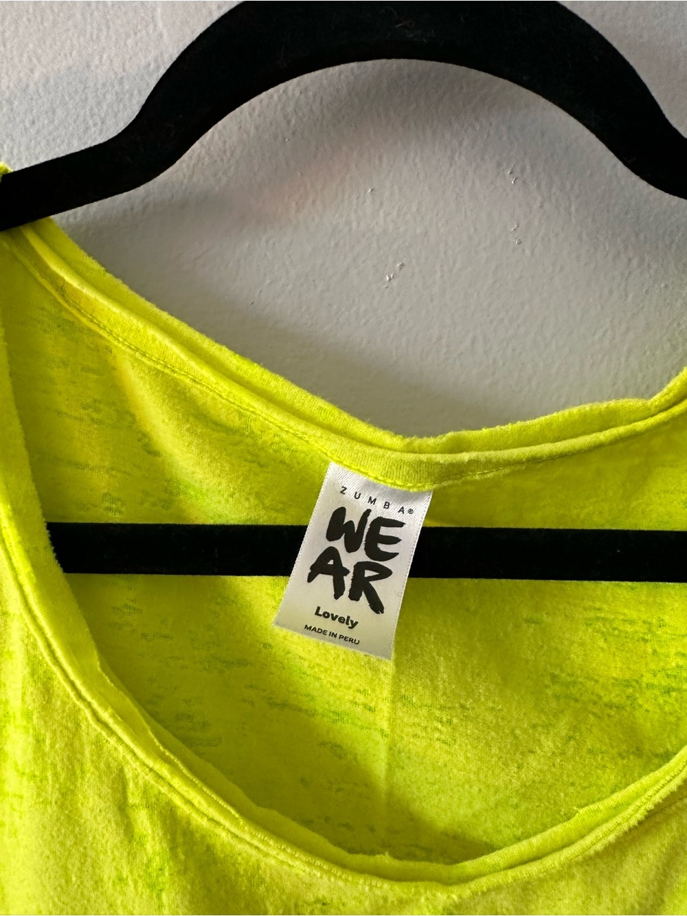 Zumba Fitness Neon Yellow Graphic Muscle Tee - Picture 4 of 7